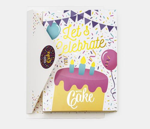 18385400024 Cake Card, Lets Celebrate-Vanilla