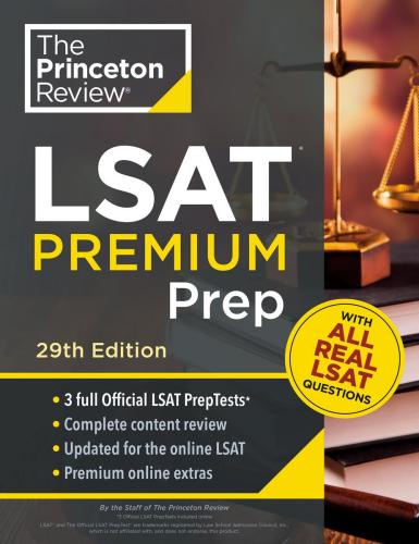9780593516294 Princeton Review Lsat Premium Prep: 3 Real Lsat Preptests...