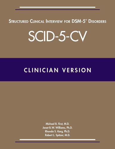 9781585624614 Structured Clinical Interview For Dsm-5 Disorders: Clinician