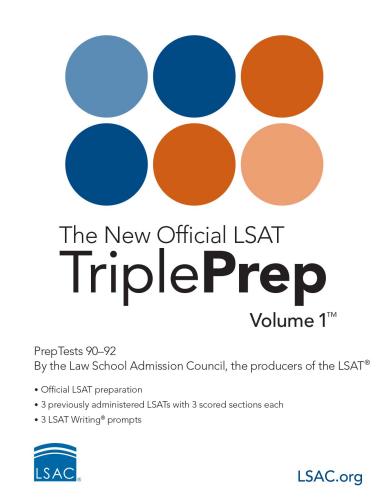 9781733433037 New Official Lsat Triple Prep Volume 1