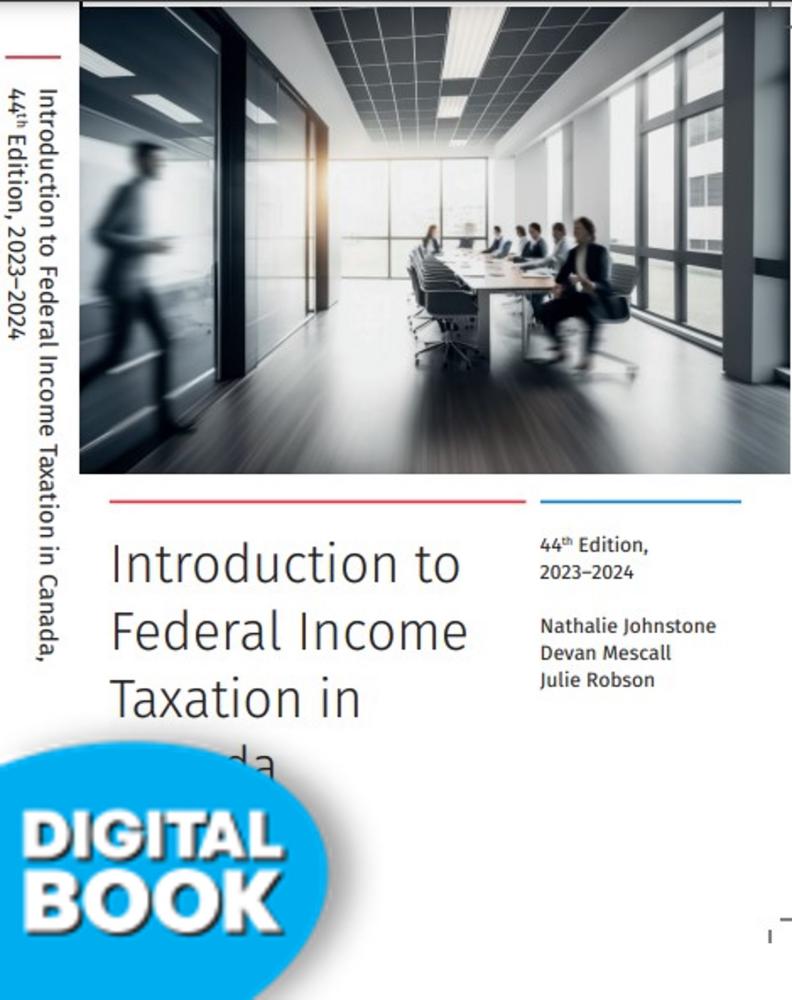 9781773792125 Intro To Federal Taxation In Canada 20232024