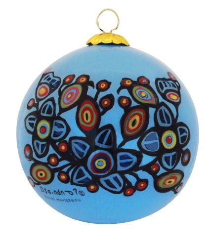 064837088853 Holiday Ornament, Flowers And Birds