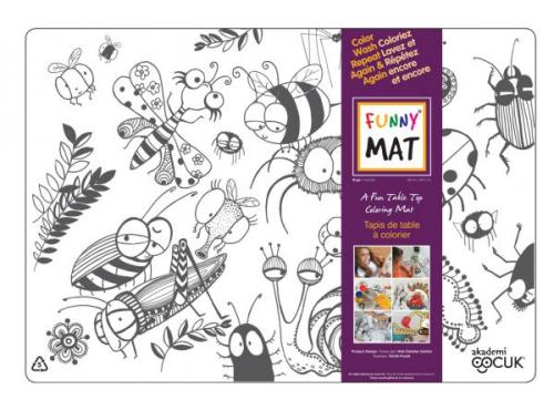 067897005877 Funny Mat Colouring Mat, Bugs*