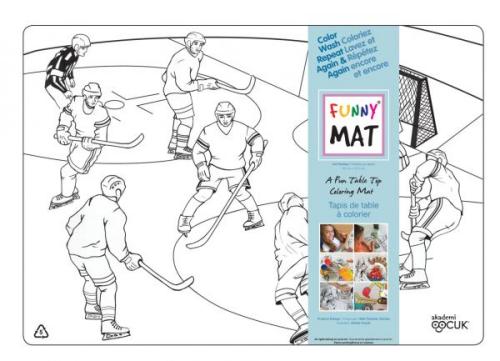 067897005938 Funny Mat Colouring Mat, Hockey*