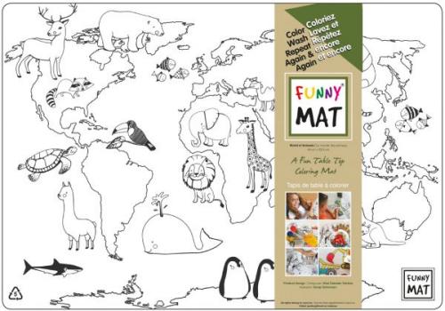 067897020535 Funny Mat Colouring Mat, Animal World*
