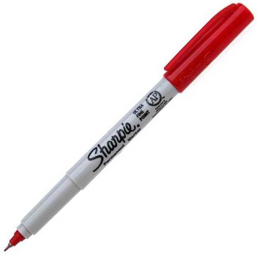 07164137122 Sharpie Markers - Ultra Fine Red