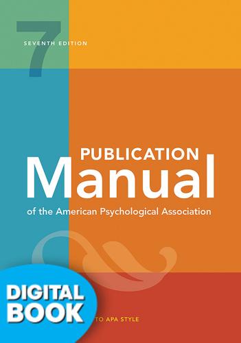 1433832185R180 Publication Manual Of The Apa - Etext - 180 Days Access