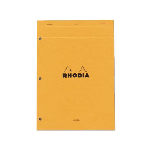3037920186009 Rhodia Pad #18 3 Holed,Lined 8.25X11.75