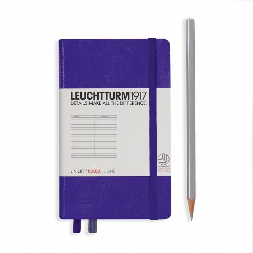 40000220660 Leuchtturm, Ruled Pocket Hardcover Purple*