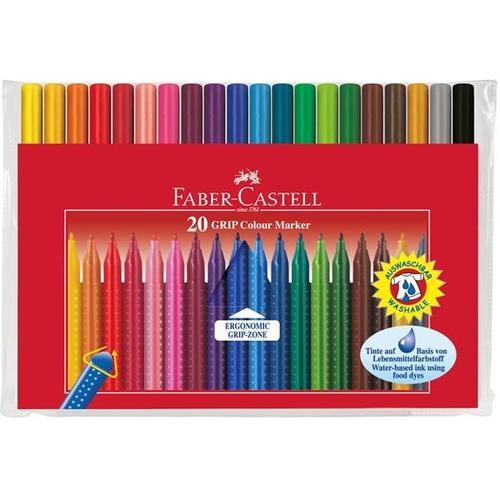 40000221159 Faber Castell Grip Colour Markers 20 Set