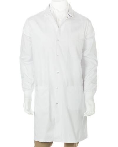 40000226281 Lab Coat, Knitted Cuff, Snap Closure