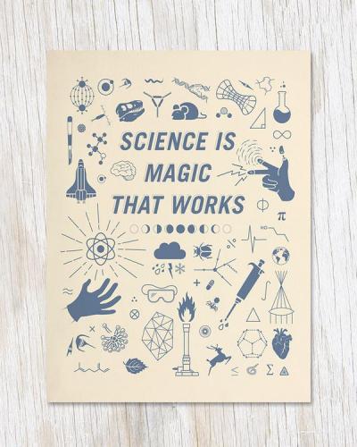 40000230986 Science Is Magic That Works Card*