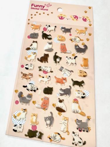 40000232597 Stickers, Cats Puffy