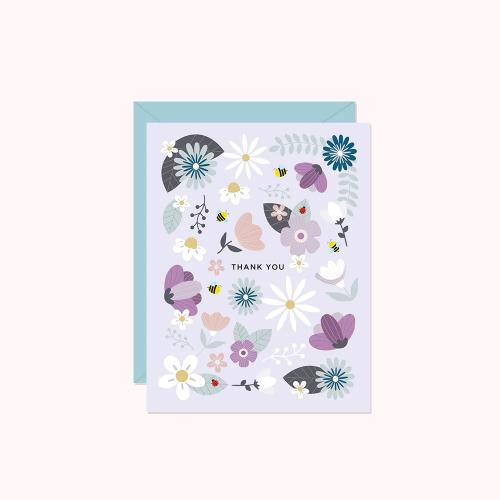 40000237177 Card, Thank You Floral Lilac