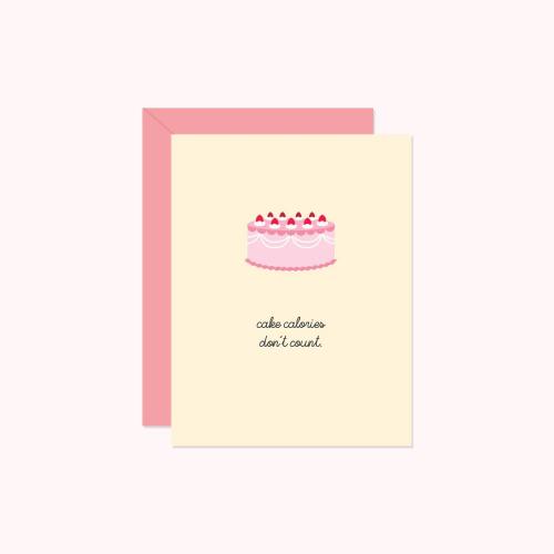 40000237195 Card, Cake Calories Don't Count