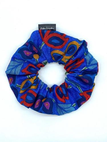 40000237327 Scrunchie, Royal Blue Double Beaded