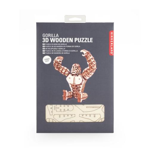 612615087644 Puzzle, Wooden 3d Gorilla