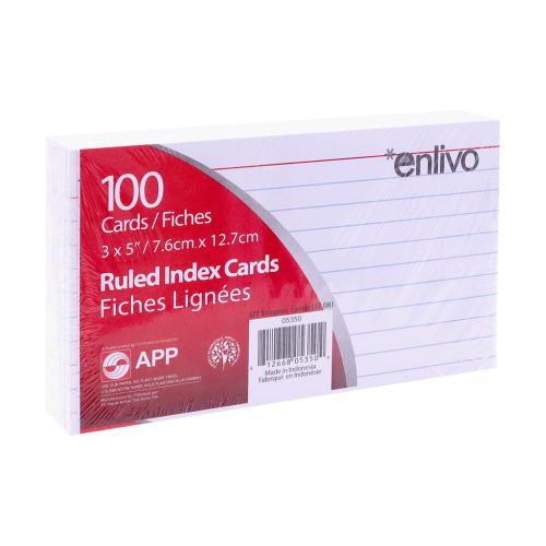 612668053504 Index Cards, Ruled, 3x5