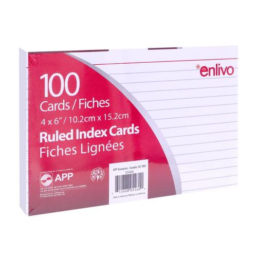 612668054600 Index Cards, Ruled, 4x6
