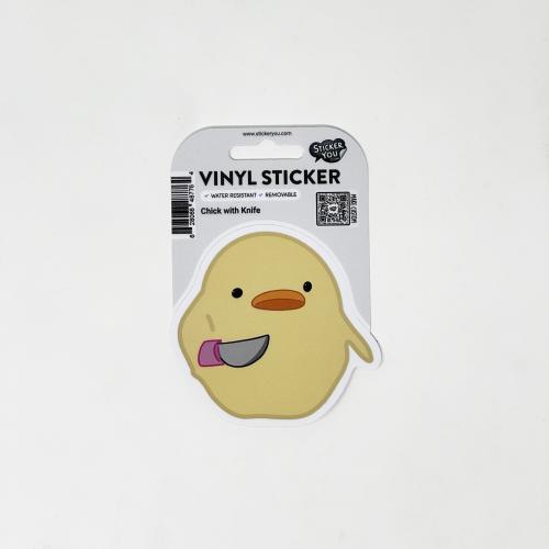 62806848776 Sticker, Chick With Knife