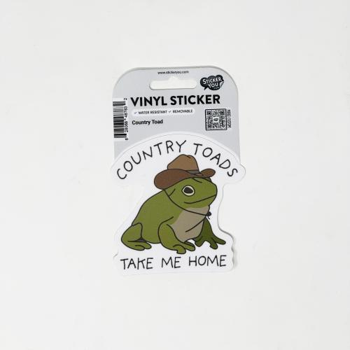 62806848783 Sticker, Country Toad