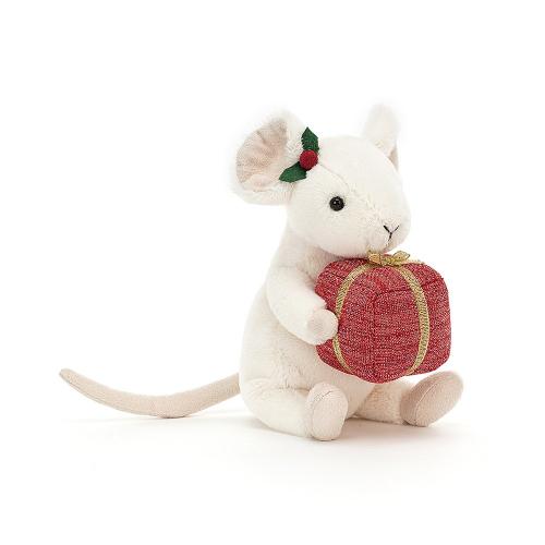 67098312989 Jellycat Merry Mouse With Present