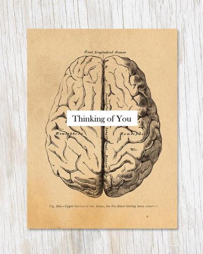 682384953662 Card, Thinking Of You: Vintage Brain