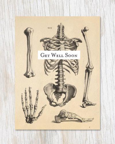 682384957356 Card, Skeleton Get Well