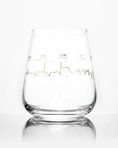 691959158142 Wine Glass, Heartbeat