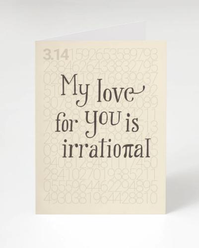 742042877072 Card, My Love For You Is Irrational