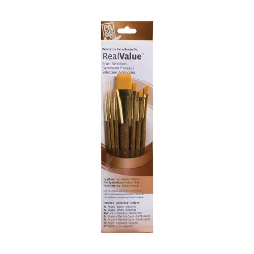 757063918680 7 Brush Golden Taklon Brush Set