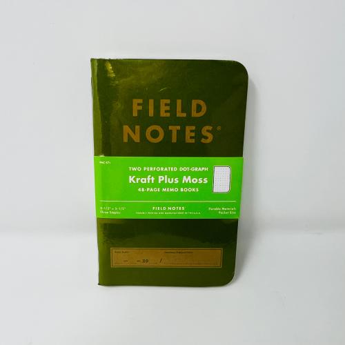 850032279178 Field Notes - Kraft Plus Moss Dot-Graph 3 Pack