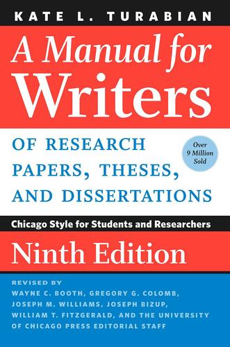 9780226430577 Manual For Writers Of Research Papers, Theses...