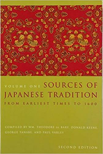 9780231121392 Sources Of Japanese Tradition: From Earliest Times To 1600