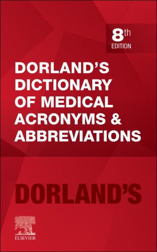 9780323932608 Dorland's Dictionary Of Medical Acronyms & Abbreviations