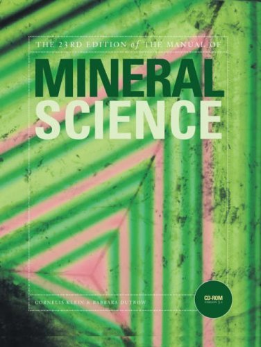 9780471721574 Manual Of Mineral Science W/Cd