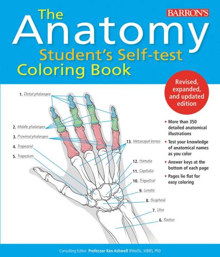 9781438011509 Anatomy Student's Self-Test Coloring Book