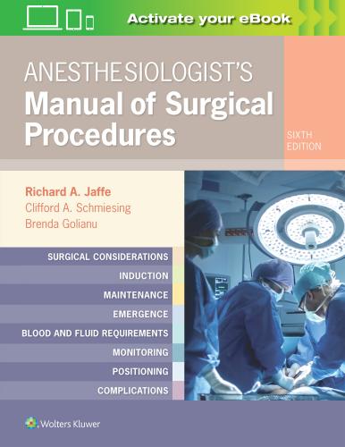 9781496371256 Anesthesiologist's Manual Of Surgical Procedures