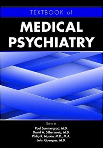 9781615370801 Textbook Of Medical Psychiatry