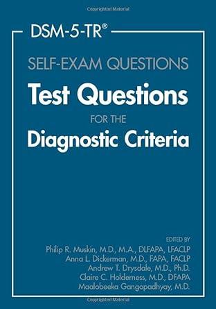 9781615375097 Dsm-5-Tr Self-Exam Questions: Test Questions For The...