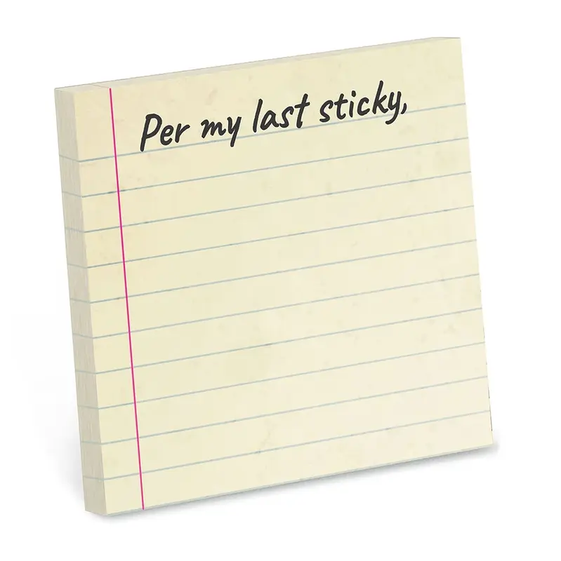 Sticky Note, Per My Last Sticky