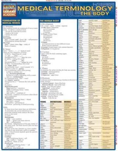 9781572225411 Medical Terminology: The Body Quickstudy (Final Sale)