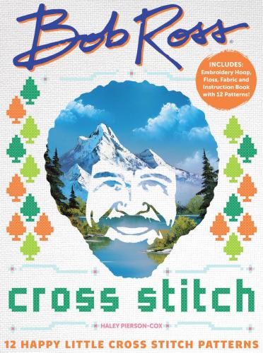 9780760373323 Bob Ross Cross Stitch: 12 Happy Little Cross Stitch Patterns