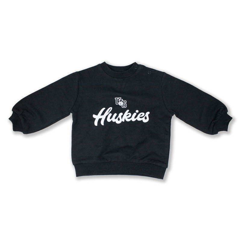 Child French Terry Sweatshirt, Huskies Script