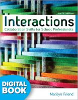 Interactions: Collaboration Skills For School Professionals eText (Perpetual)