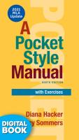 Pocket Style Manual + Exercises & 2021 Mla Update eText (Perpetual)